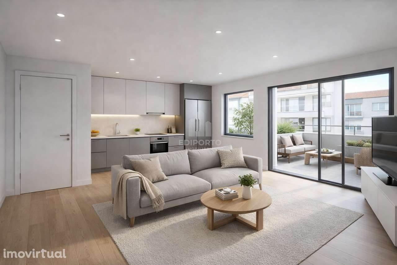 Apartamento T2 com terraço e garagem localizado a 5minutos a pé da Est - Grande imagem: 3/12