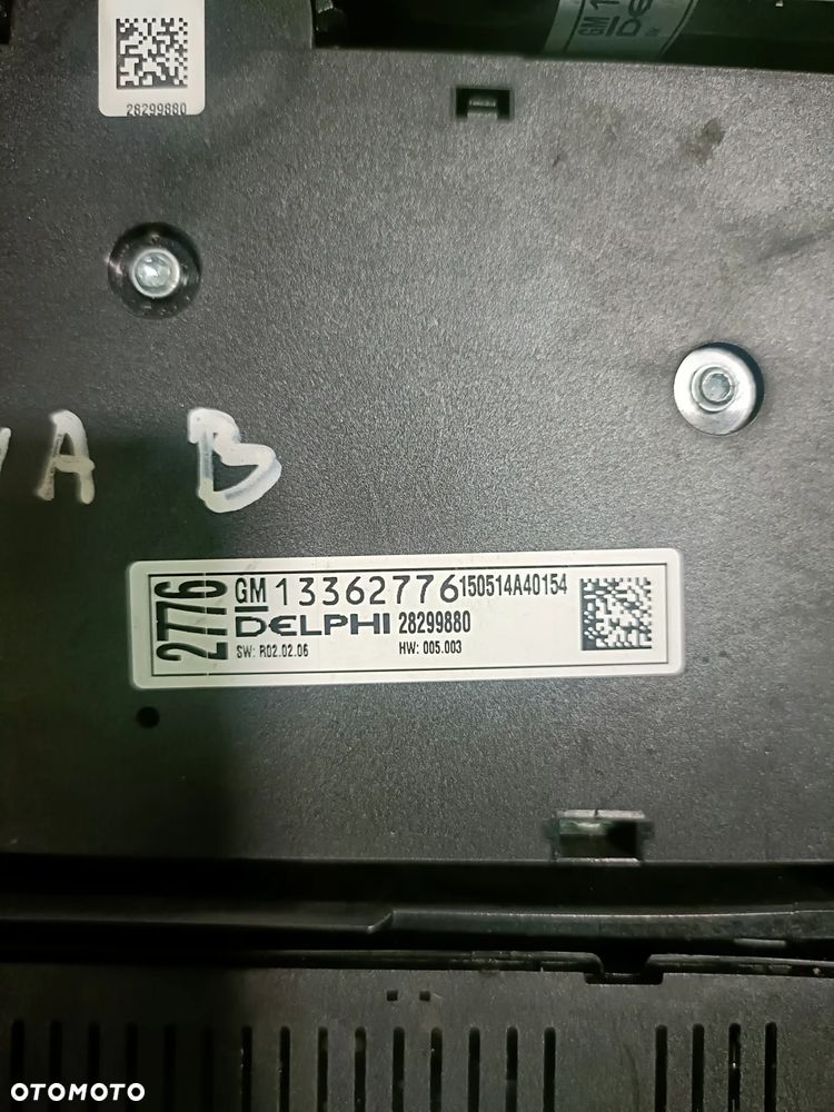OPEL MERIVA B 10-17 r. panel radia 13362776 + PANEL KLIMATYZACJI 13435148 + - 6