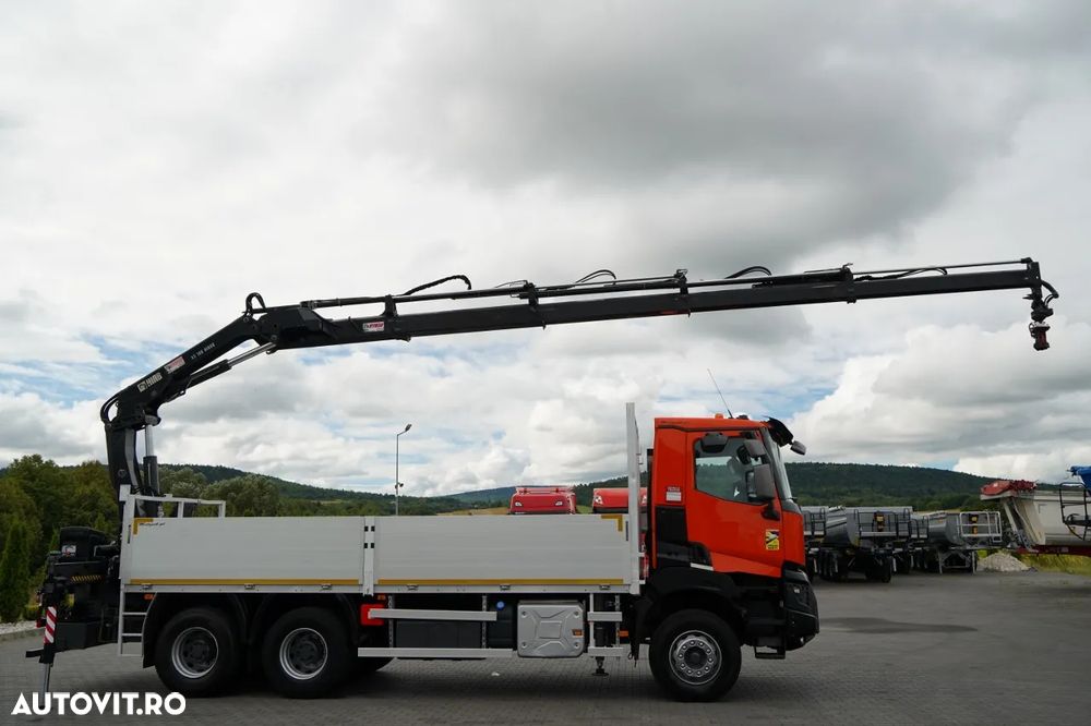 Renault K 380 / 6X4 / LIVRARE 6,2 M / + HIAB 166 ES-4 / CAPACITATE MAXIMĂ DE RIDICARE 6.500 KG / ATINGEREA 12,3 M / ROTATOARE / RADIOCOMANDĂ / IMPORTAT - 5