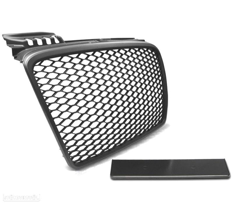 GRELHA AUDI A4 B7 04-09 LOOK RS PRETO BRILHANTE - 4