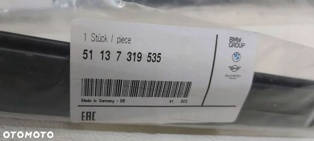 listwa dachowa dachu lewa prawa bmw f20 czarne nowe 51137319535 51137319536 - 6