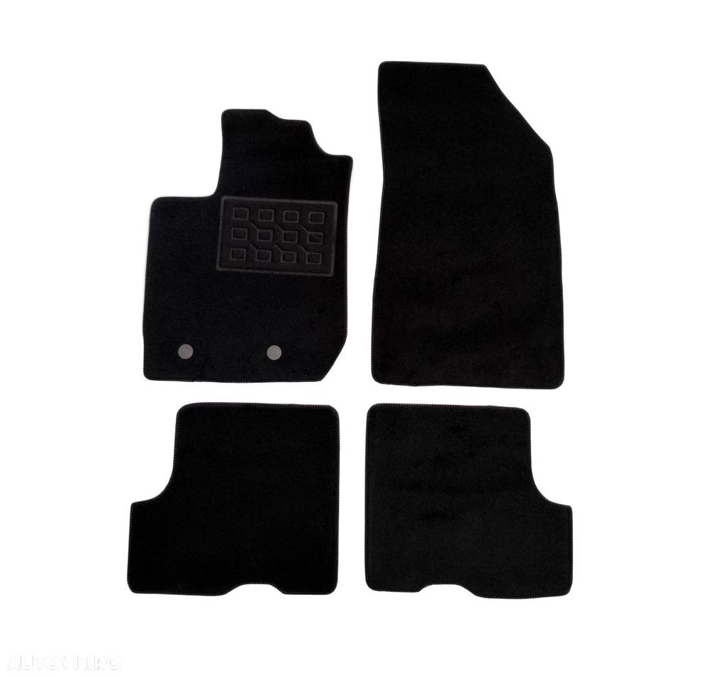 Covorase mocheta Dacia Duster 5 Usi. (2x4, 4x4) 2018-prezent, Negre, set de 4 Buc. - 1