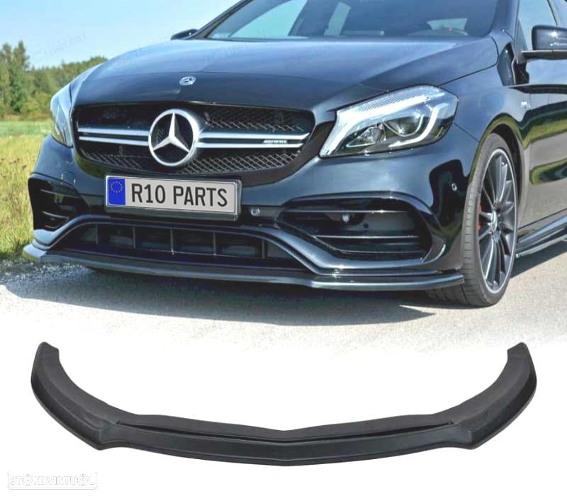 SPOILER LIP FRONTAL MERCEDES W176 AMG 16-18 PRETO - 1