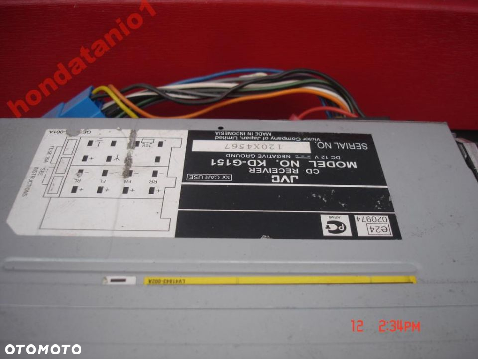 TYŁ RADIA CD JVC KD-G151 DUPA - 4