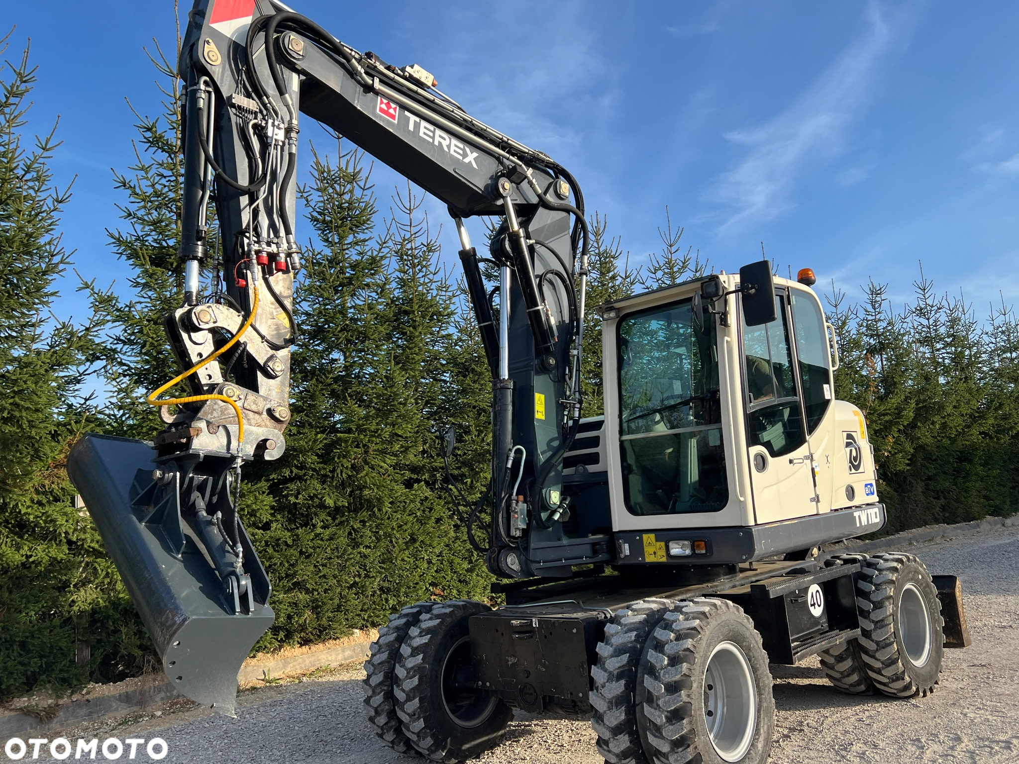 Terex Koparka kołowa TEREX TW110 3x łamane ramię TRIOLE BOOM wersja SPEED 4x4x4 2biegowa 40km/h 1 wł kpl dokumentów KLIMATYZACJA 11ton 4xoś skrętna TW 110  centr smarowanie Cat 313 DEUTZ Volvo Schaeff Jcb - 3