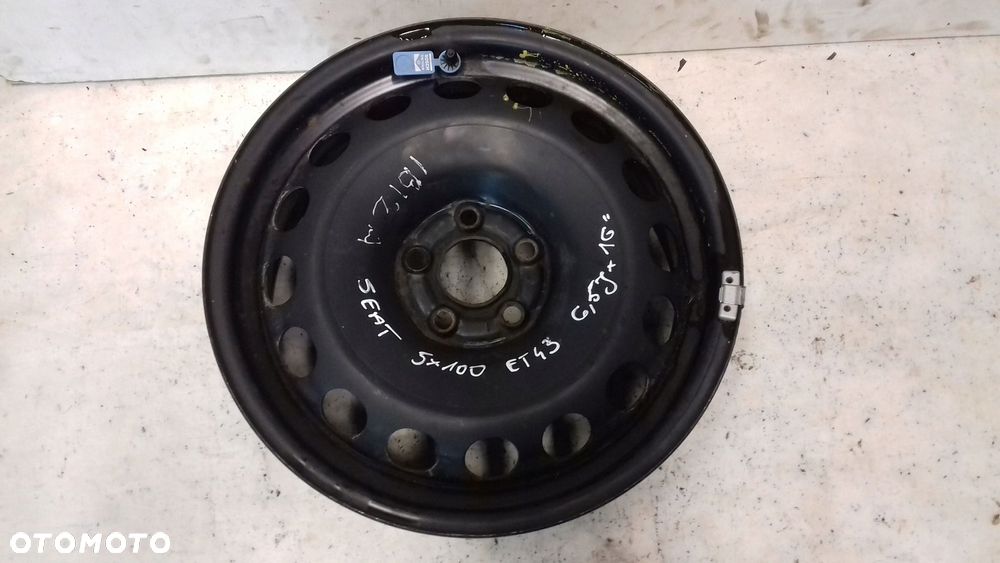 felga stalowa 6q0601027j seat vw audi skoda 5x100 6,5jx16'' et43 - 1