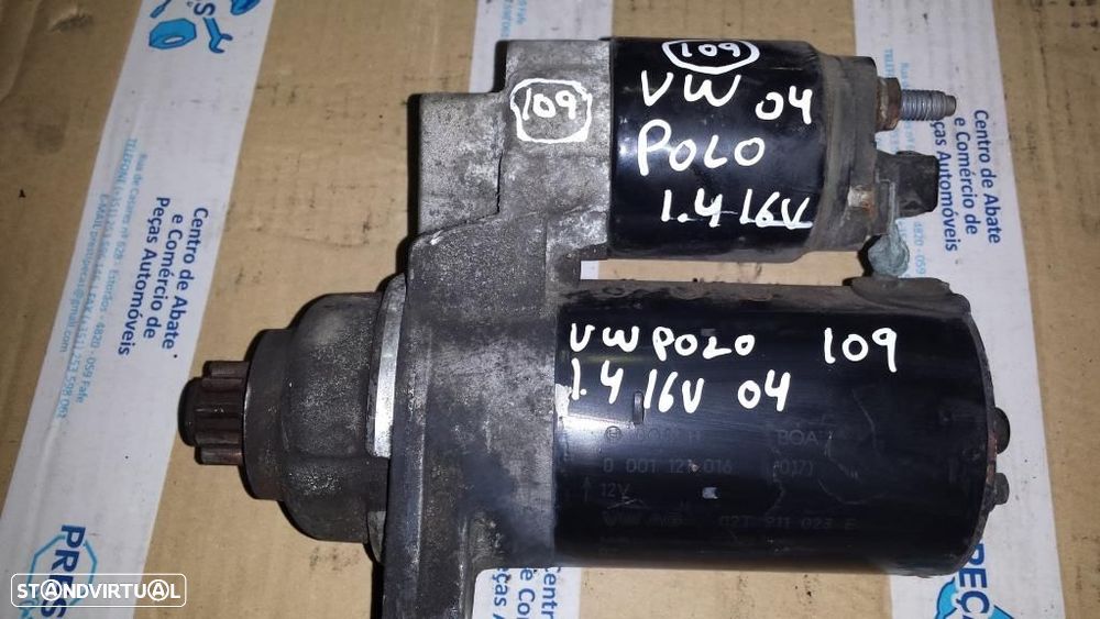 Motor De Arranque 0001121016 02T911023E VW POLO 2004 1.4 16V - 1