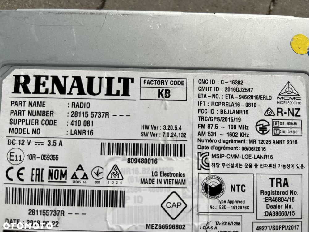 Radio Renault Kadjar - 3