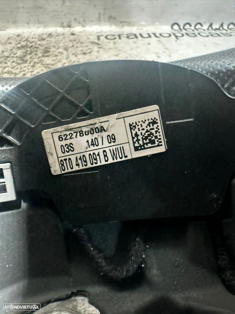 .Volante Pele Perfurada Original 3 Braços Patilhas Multifunções Audi 8T0419091B 2007 - 2016 - 8