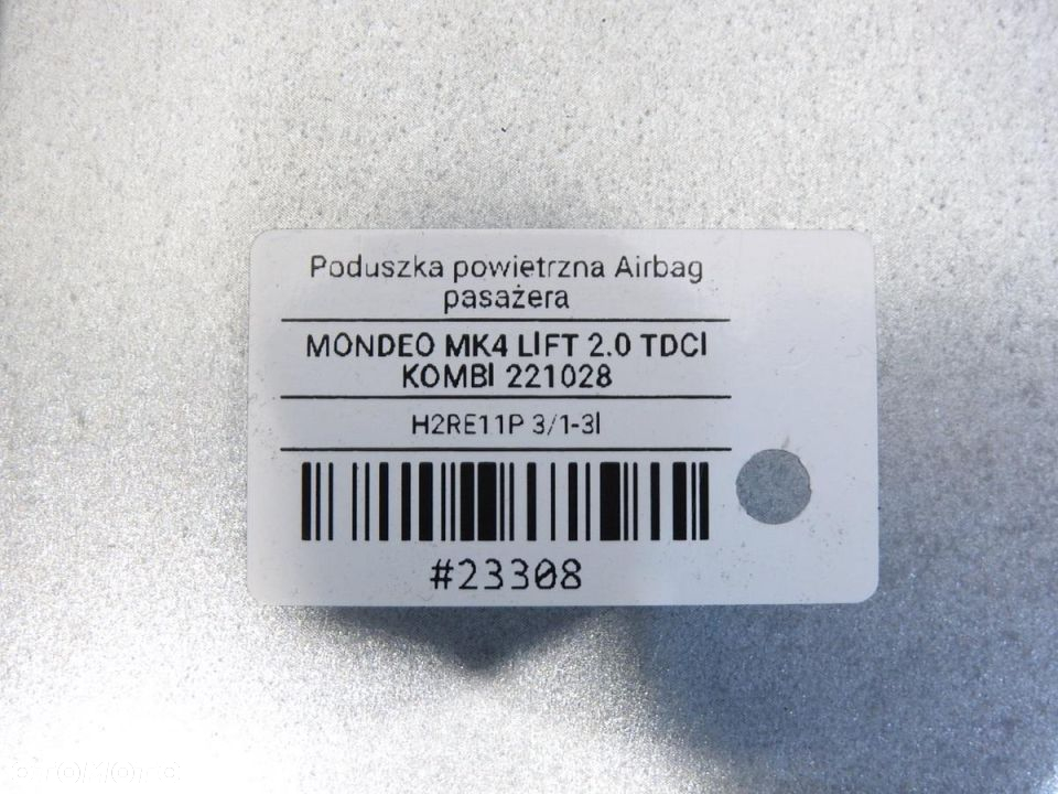 PODUSZKA AIRBAG PASAŻERA FORD MONDEO MK4 LIFT - 4