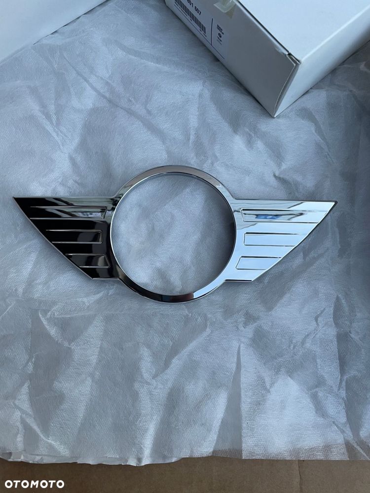 mini cooper r60 r61 emblemat znaczek chrom klapy tył 9801607 - 2