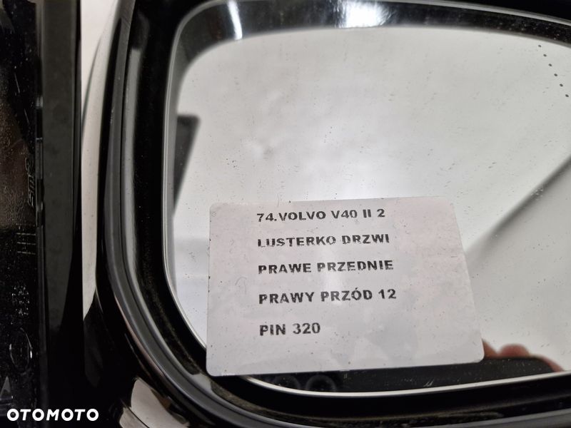 volvo v40 ii 2 lusterko drzwi prawe 12 pin uk - 12
