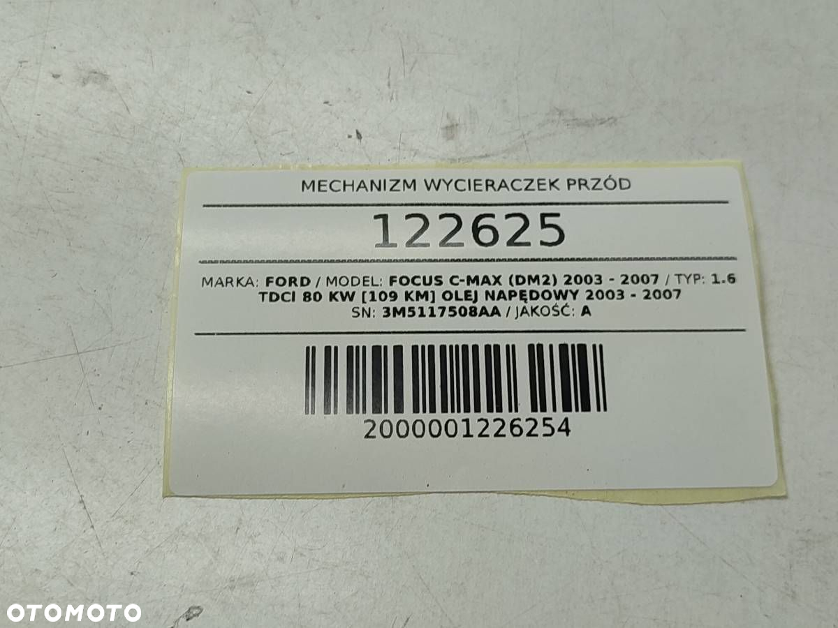 MECHANIZM SILNICZEK WYCIERACZEK PRZÓD FORD FOCUS C-MAX I MK1 3M51-17508-AA - 7