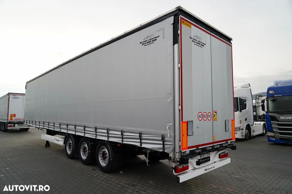 Wielton REMORCĂ CU CORTINĂ WIELTON STANDARD / ACOPERIȘ LVT / SISTEM BDE - STALPINI CULISANȚI / AXĂ RIDICABILĂ / PUȚIN FOLOSITĂ - 5