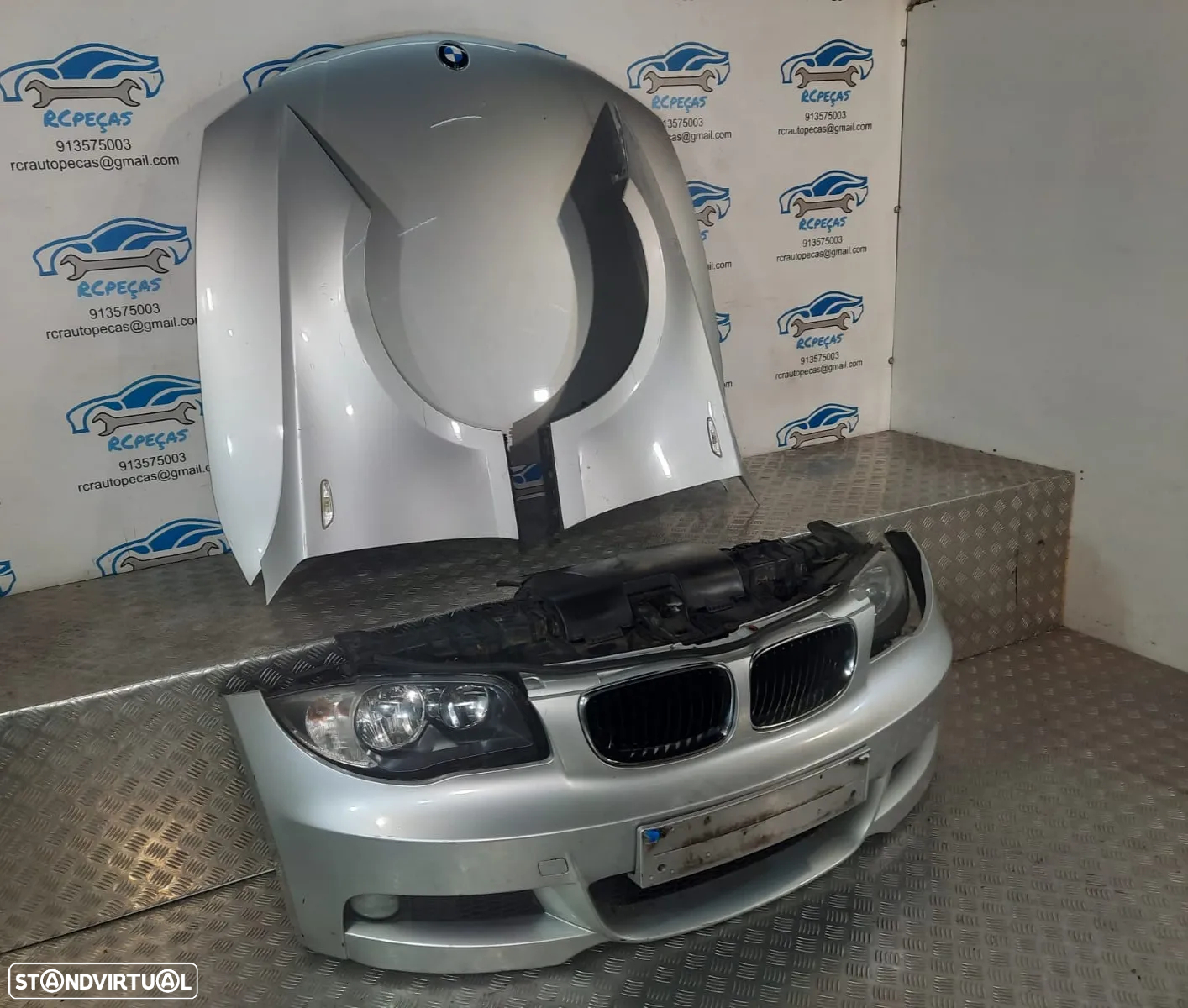 FRENTE COMPLETA BMW SERIE 1 E88 CABRIO PACK M  E81 E82 E87 PARACHOQUES GUARDA-LAMAS OTICAS RADIADOR VENTILADOR FRENTE FIBRA REFORÇO - 3