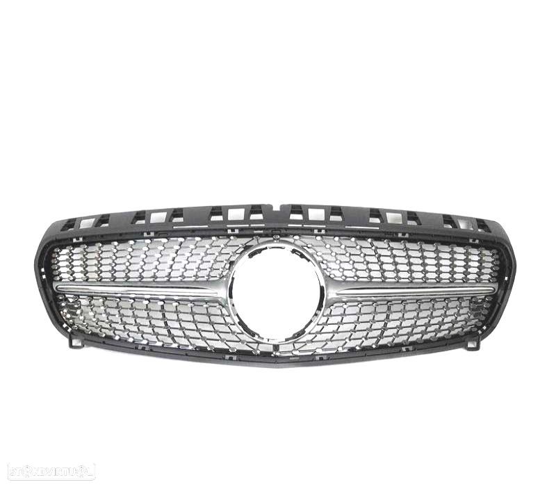 GRELHA FRONTAL MERCEDES CLASE A W176 12-15 CROMADO LOOK DIAMOND - 3