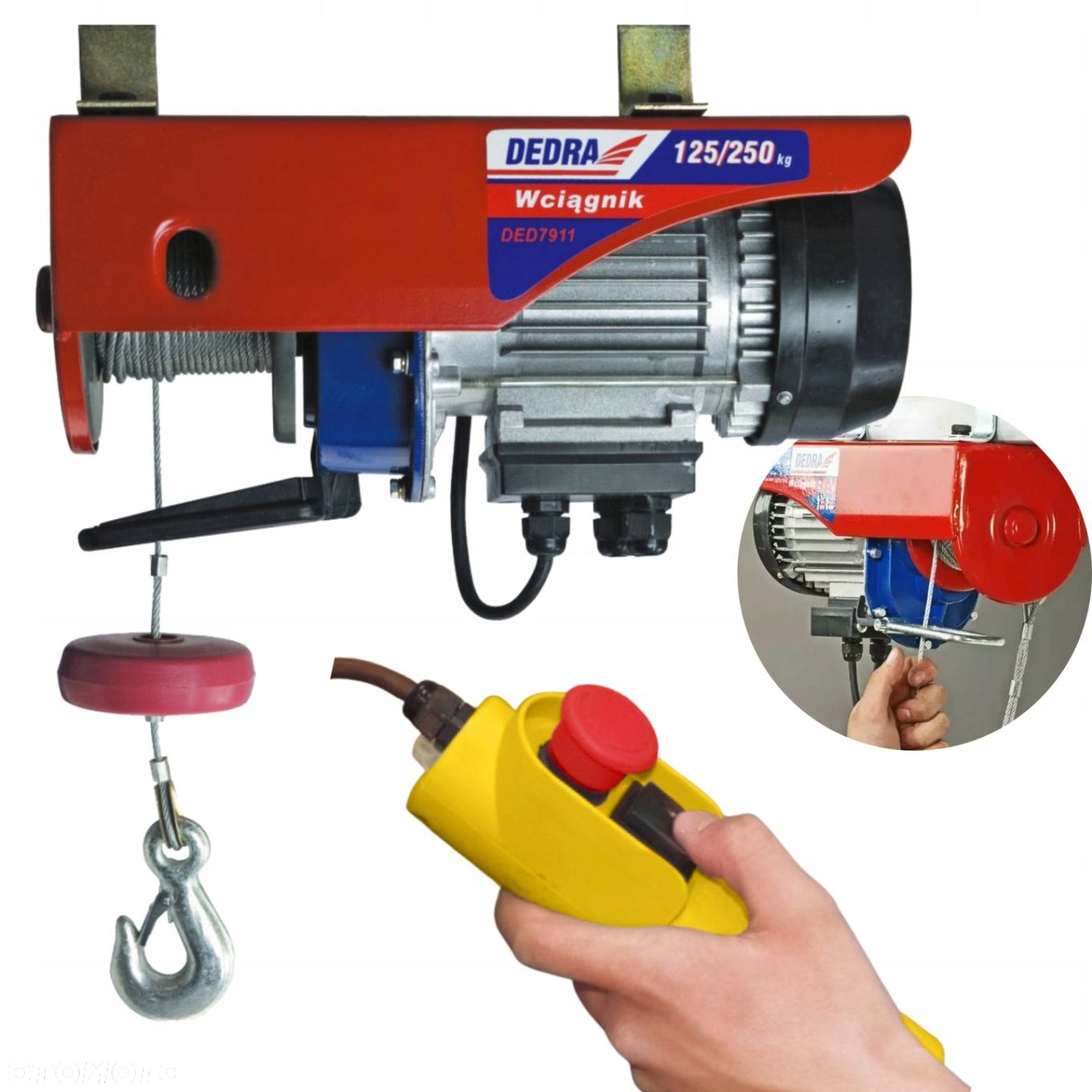 DEDRA WCIĄGARKA ELEKTRYCZNA 550W 250KG DED7911 - 5