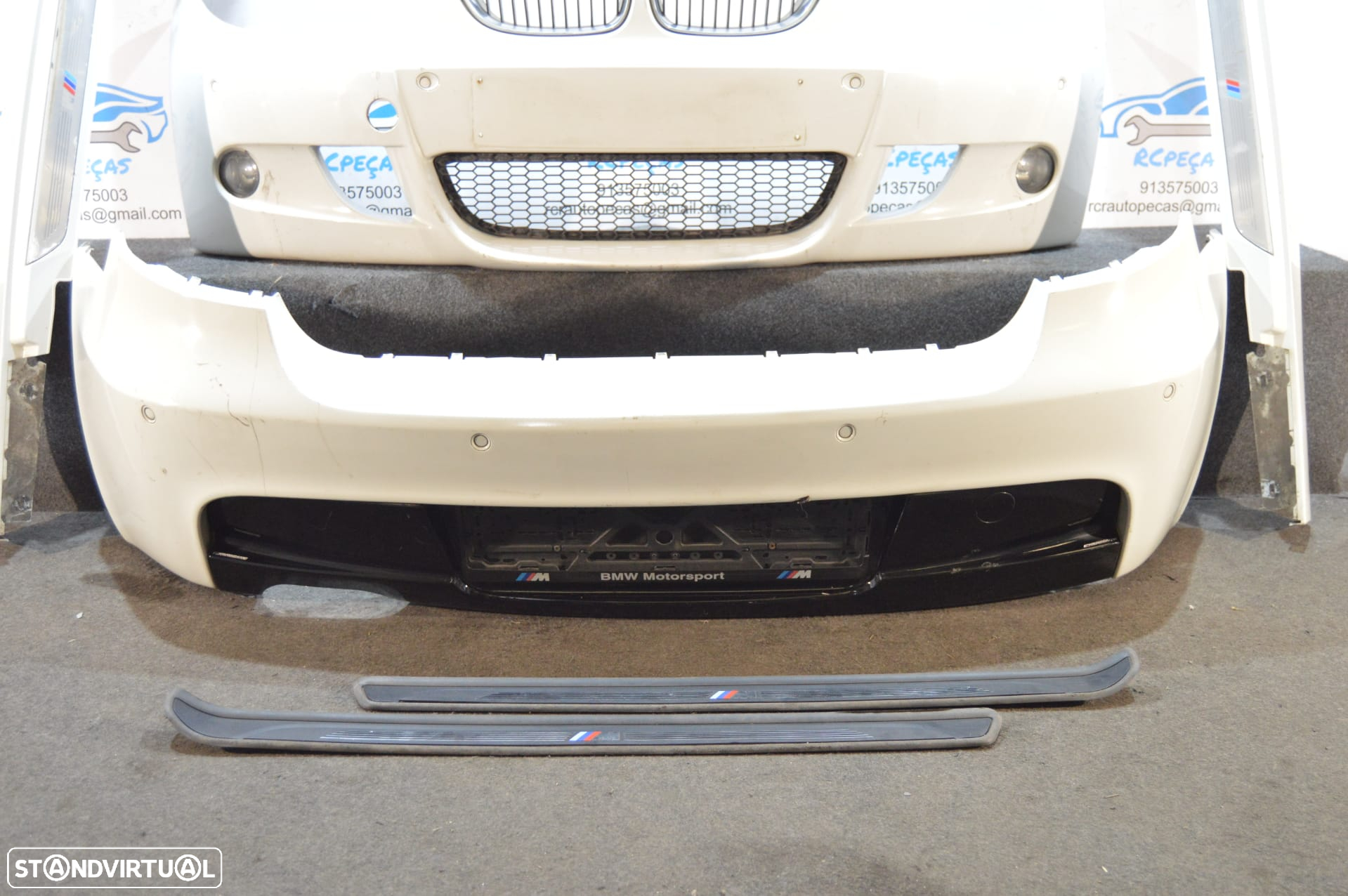 KIT ORIGINAL BMW PACK M BMW SERIE 1 E81 E87 PARACHOQUES PARA-CHOQUES PARA CHOQUES FRENTE FRONTAL TRASEIRO TRAS SENSOR SENSORES EMBALADEIRA EMBALADEIRAS SOLEIRAS PLACAS PÉ PORTA - 7