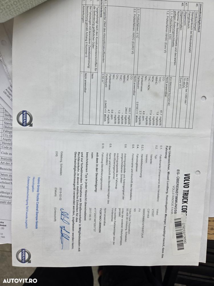 Volvo FH500, 6x2/4-AXA LIFTABILA si VIRATOARE, 500 CP euro 6, 2018, 553.963km, rulat in GERMANIA, Aeropachet, 2 paturi, frigider, 2 girofaruri, 2 rezervoare total 600l, Carte identitate RAR, posibil leasing 2 ani-STARE FOARTE BUNA-PROMOTIE 46.900 EUR+tva - 6
