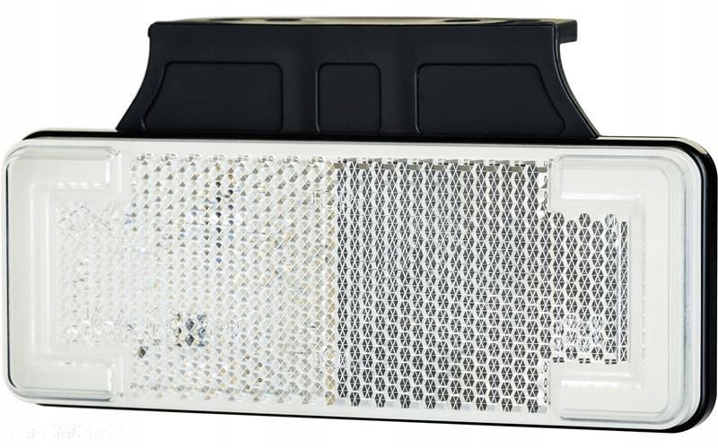 lampa obrysowa led slim z wieszakiem biała 12/24v uniwersalna - 2