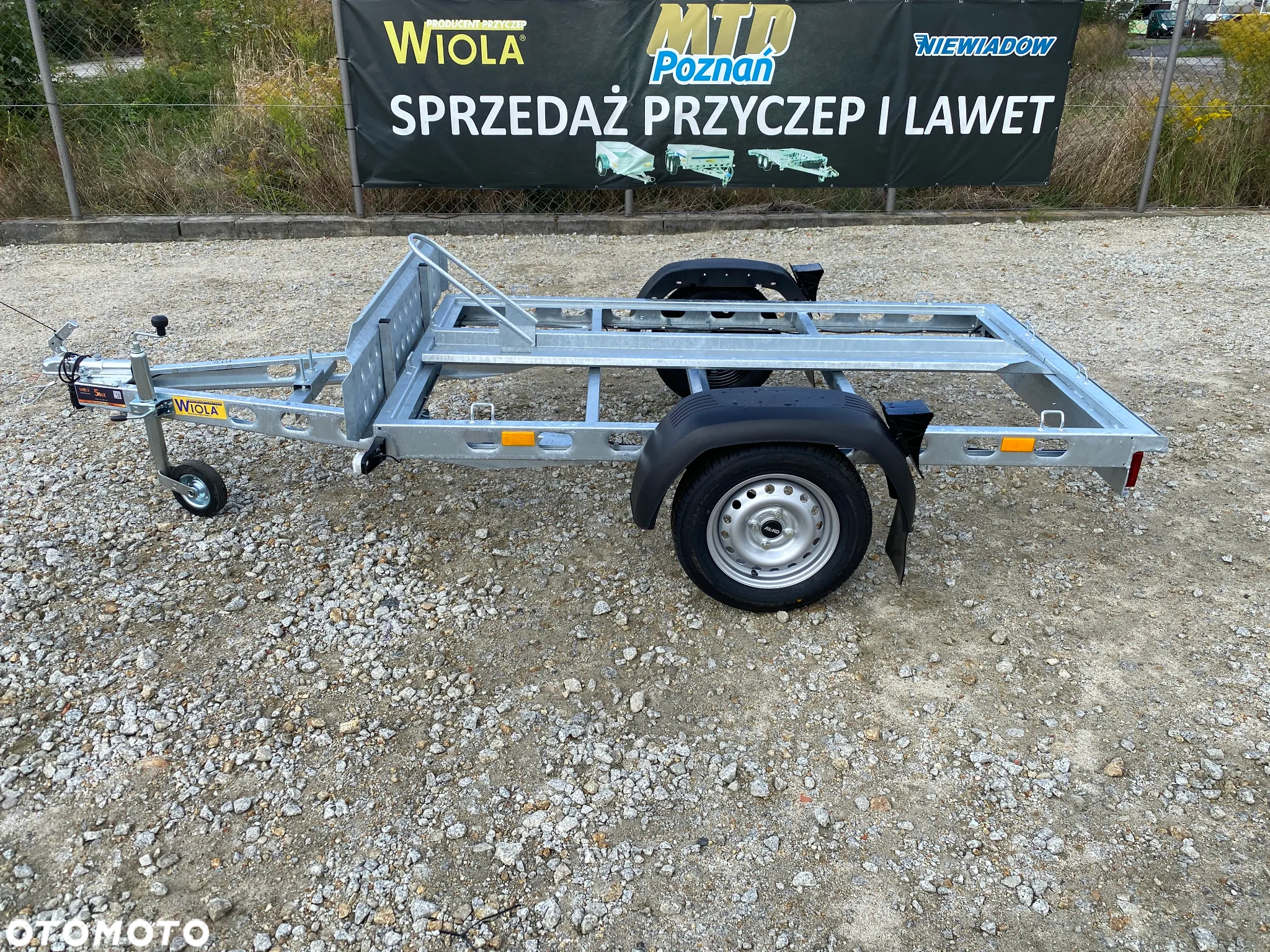 Wiola 220x130 cm MOTO N1 DO PRZEWOZU MOTOCYKLA PRZYCZEPA TYPU PREMIUM O PODWYŻSZONEJ WYTRZYMAŁOŚCI! MOCNA TŁOCZONA RAMA! | DOSTAWA | RATY | LEASING | - 2
