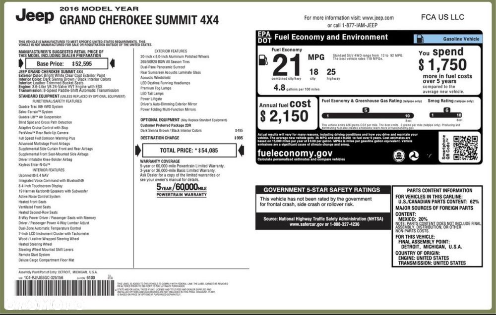 Jeep Grand Cherokee 3.6 V6 Pentastar 4WD Automatik Summit - 17