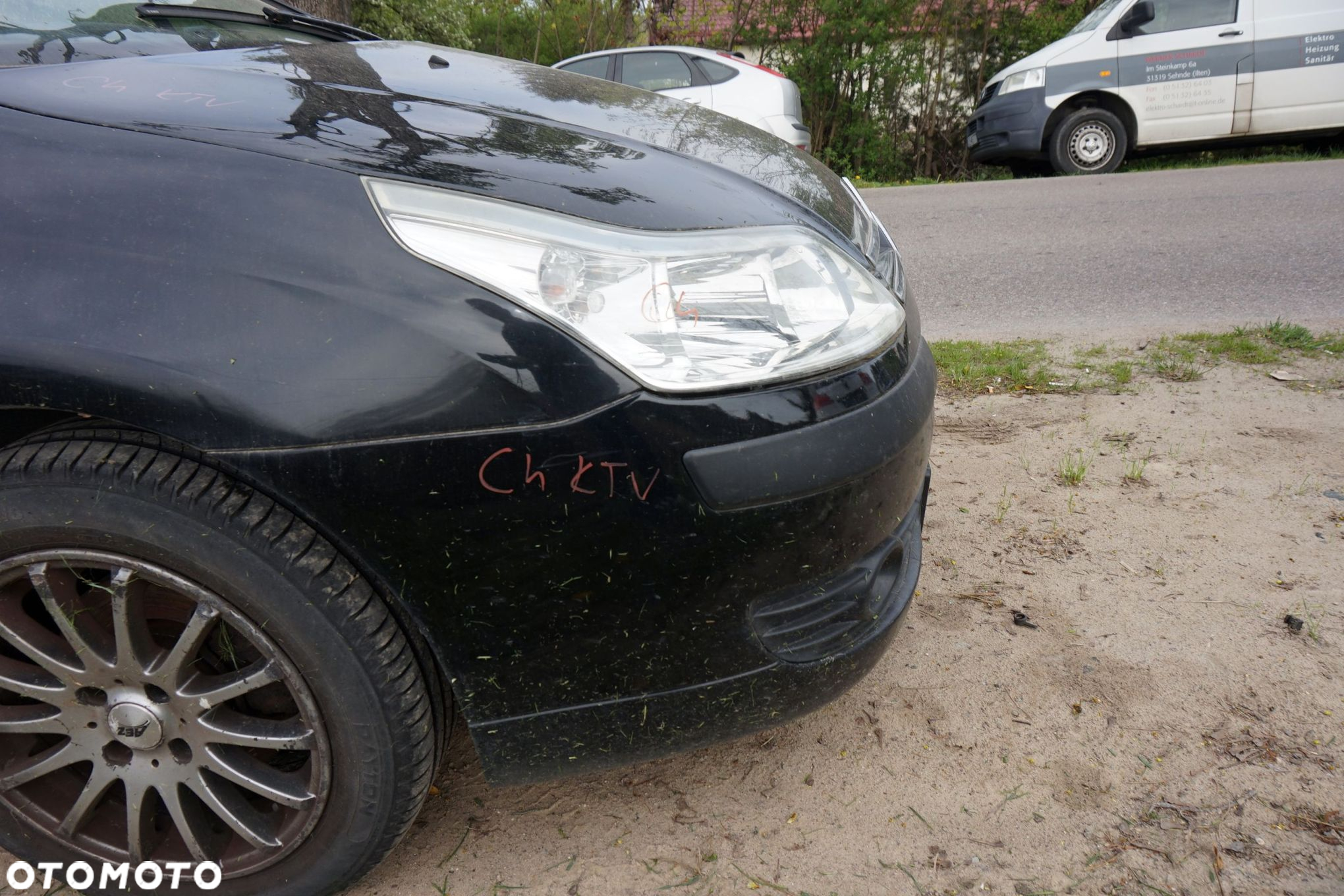 MASKA ZDERZAK BŁOTNIKI LAMPY C4 I KTV  CITROEN 2004-2008 CZARNY PRZÓD KOMPLETNY - 11