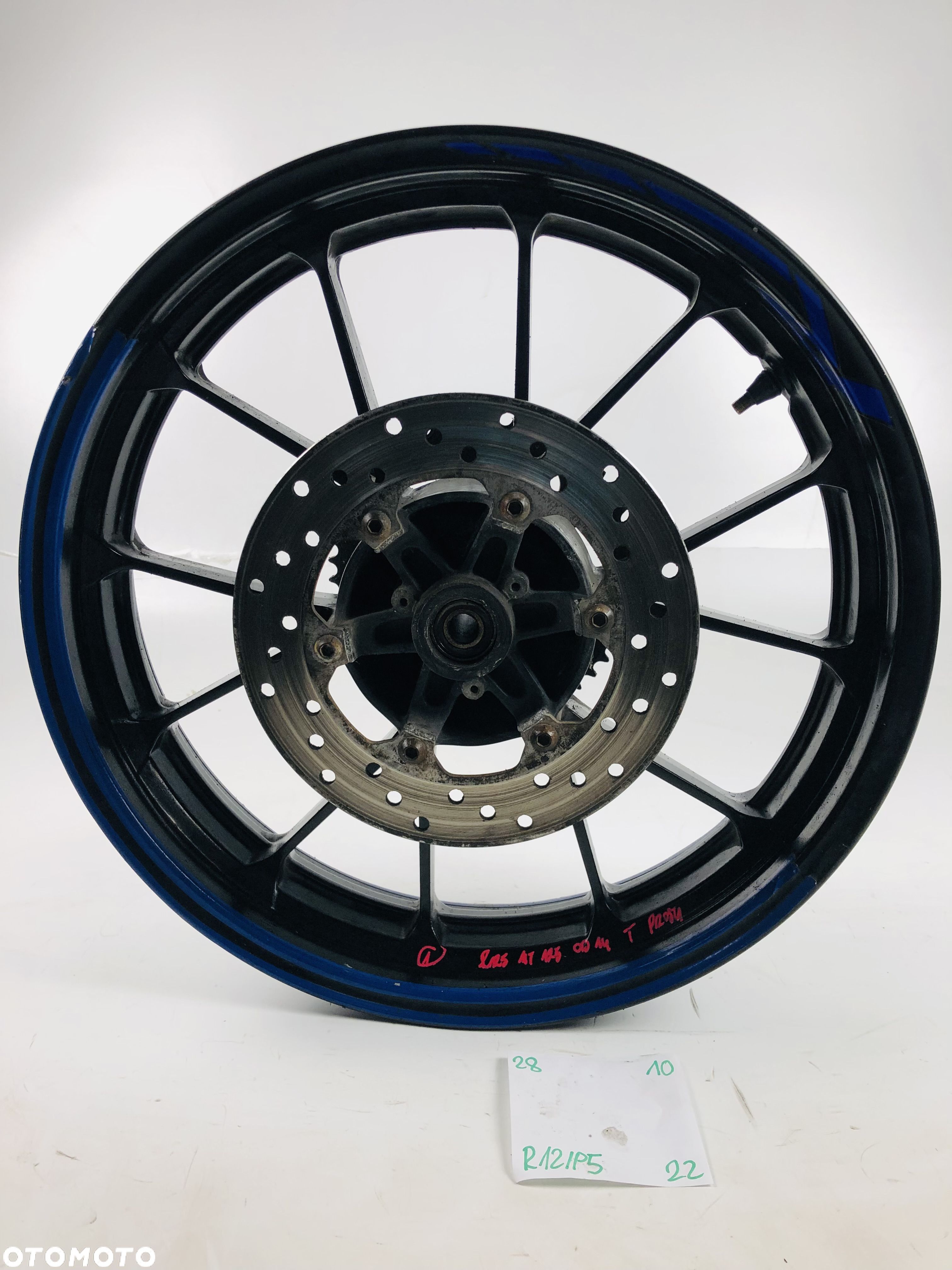 Yamaha R125 MT125 2014- koło tylne felga tył prosta - 1