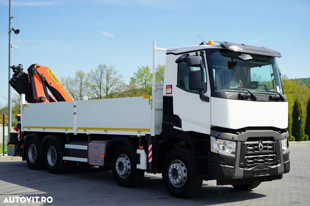 Renault C 430 / 8x4 / 7 M LIVRARE + PALFINGER 33002 HDS - ridicare: 14,5 M / CAPACITATE DE RIDICARE 9800 KG / RADIOCOMANDĂ / ROTATOARE / EURO 6 - 15