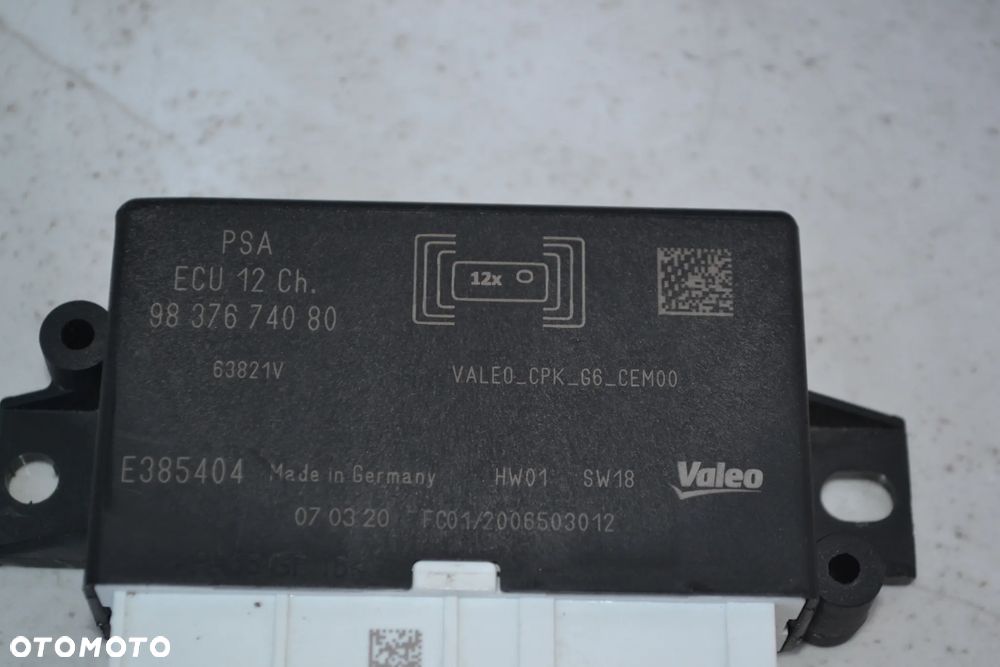 OPEL CITROEN PEUGEOT MODUŁ STEROWNIK CZUJNIKÓW PARKOWANIA PDC 9837674080 - 2