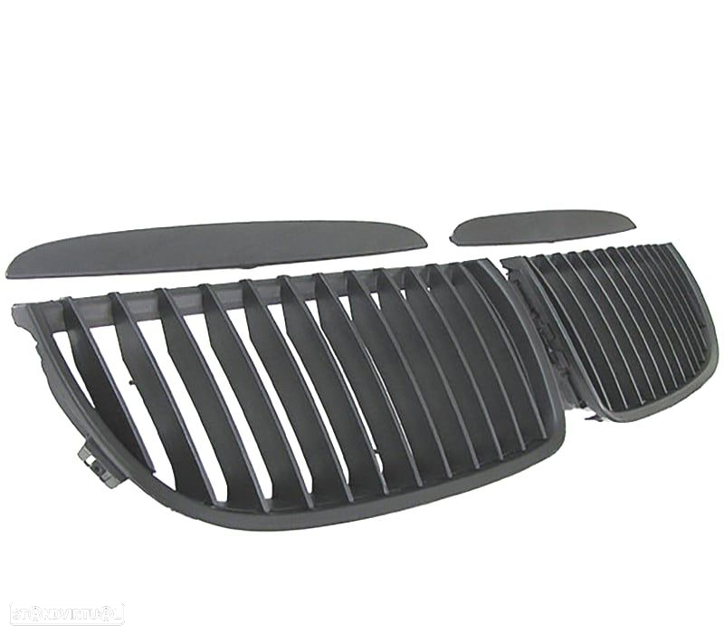 GRELHAS FRONTAIS BMW E90 E91 05-08 LOOK M PRETO MATE - 2