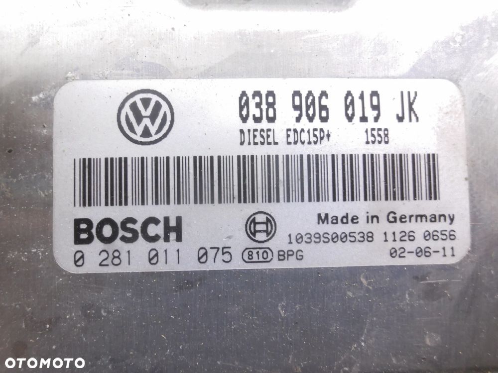 VW POLO 1.9TDI 0281011075 038906019JK KOMPUTER ECU - 2