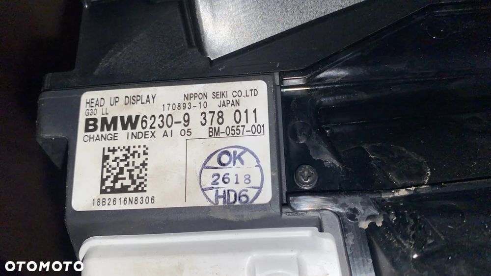 BMW G30 G31 M5 F90 WYŚWIETLACZ HEAD UP 9378011 - 6