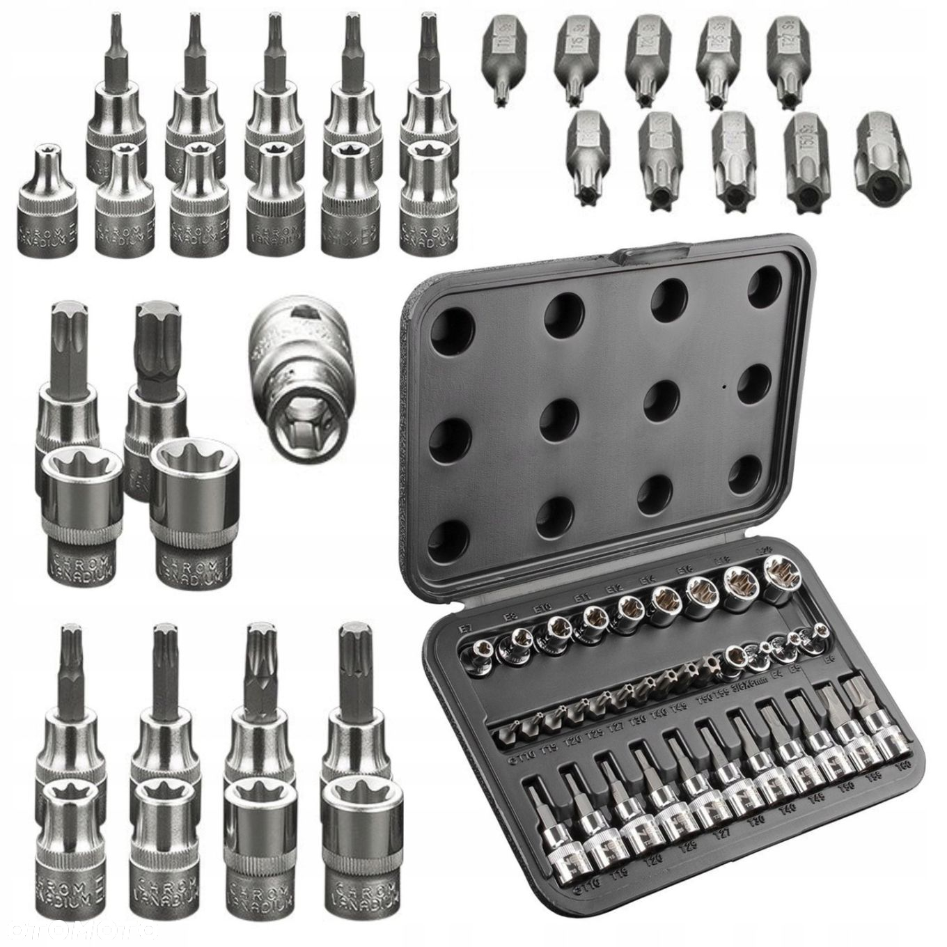 NEO TOOLS ZESTAW BITÓW I NASADEK TORX 3/8 34 ELEMENTÓW WALIZKA NEO 08-711 - 6