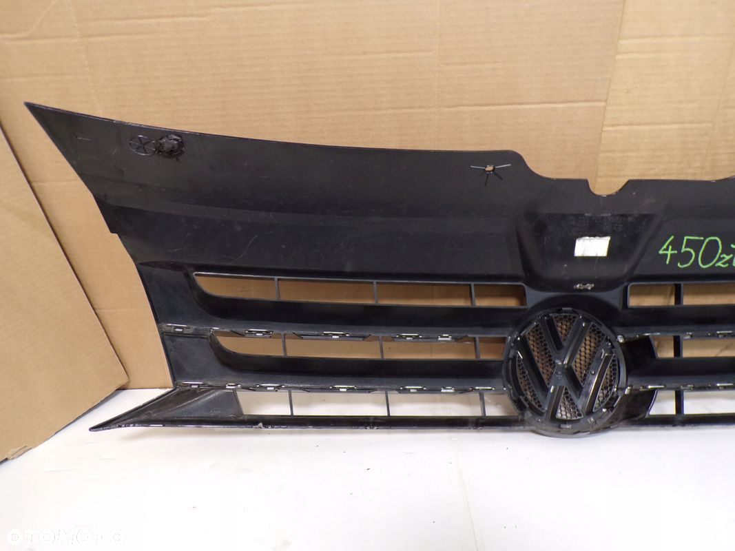VW T5 LIFT 10- ATRAPA GRILL ORYGINALNA CARAVELLE MULTIVAN CZARNA CHROMY - 6