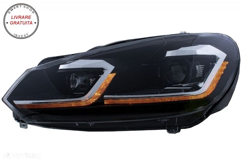 Faruri LED si Stopuri FULL LED VW Golf 6 VI (2008-2013) Facelift G7.5 Look Silver - livrare gratuita - 4