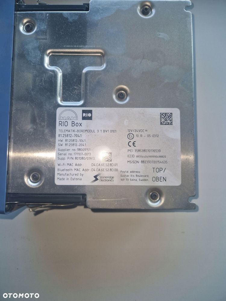 Moduł RIO BOX MAN TGS TGX TGM Pokładowy Sterownik Telematik 3.1 BV1 0101 - 2