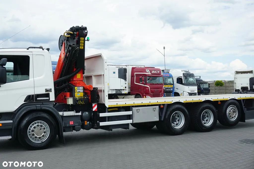 Scania / P 420  / 8 X 4 / TRIDEM / SKRZYNIOWY + HDS / PALFINGER PK 26002 /  WYS. 12 M / DŁ. 8 M - 17