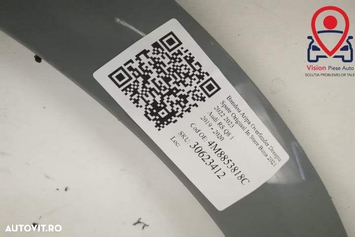 Bandou Aripa Overfender Dreapta Spate Audi RS Q8 1 2019 2020 2021 2022 - 7