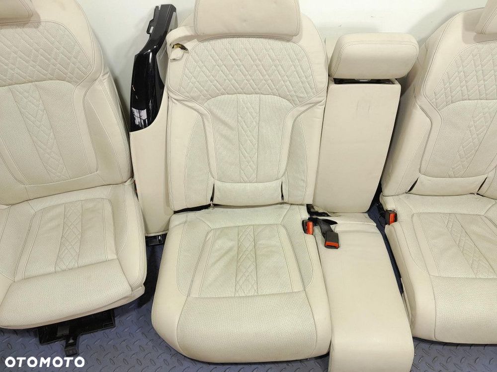 BMW 7 G11 LCI FOTELE KANAPA SIEDZISKO TAPICERKI BOCZKI EU ELFENBEINWEISS - 3