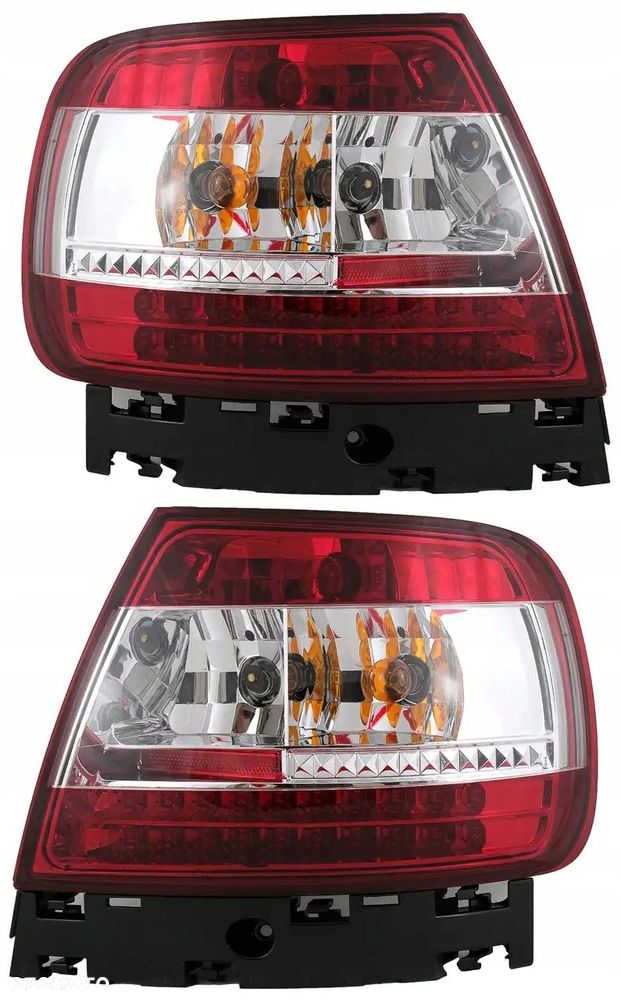 Lampy tylne kpl Led Biało Czerwone Tuning Audi A4 b5 8d Sedan 1994-2001 - 2
