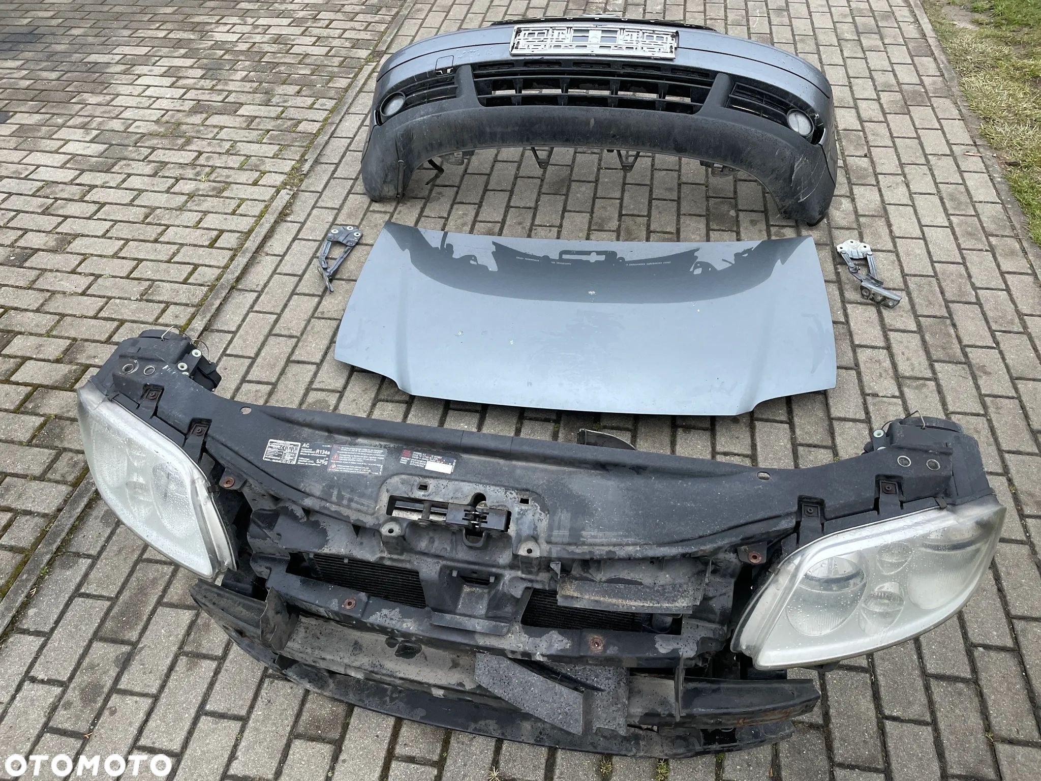 VW TOURAN I PRZÓD KOMPLETNY ZDERZAK MASKA LAMPA LEWA PRAWA PAS PRZEDNI 2,0TDI LD7X - 1