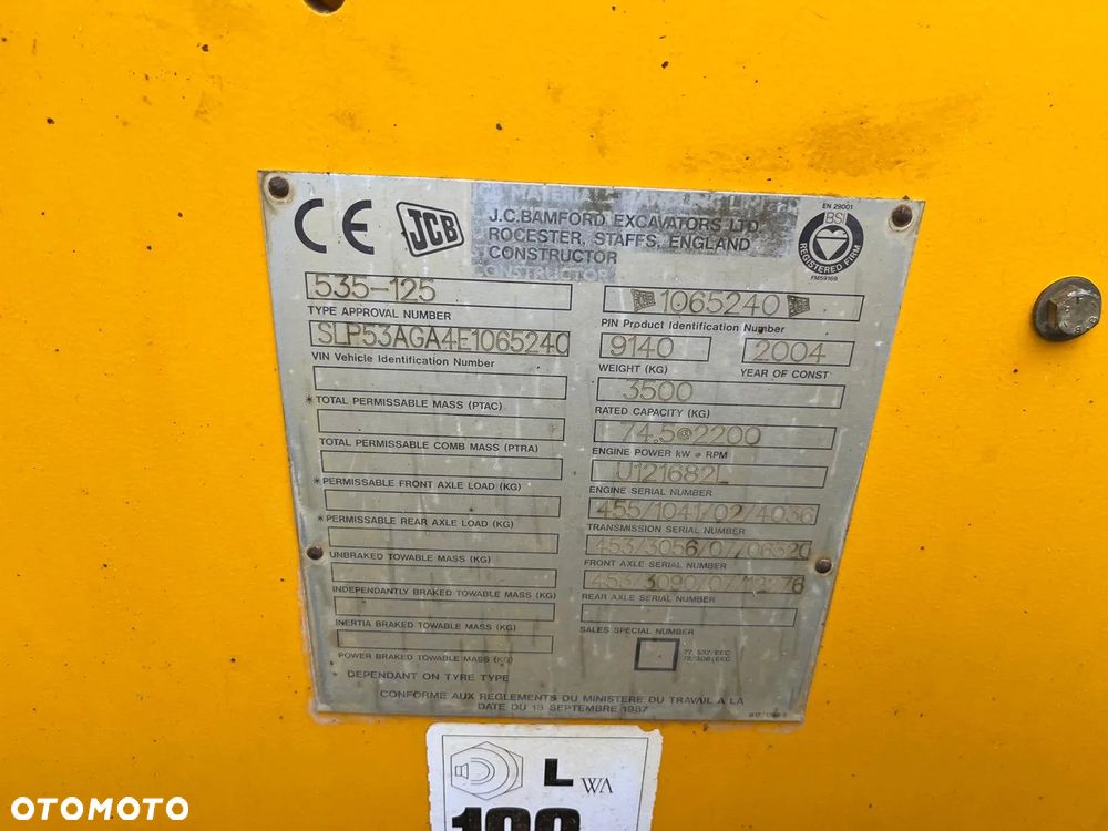 JCB 535-125 ładowarka teleskopowa - 8