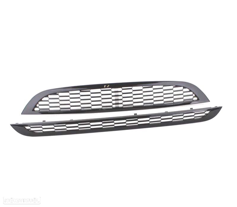 GRELHA FRONTAL PARA MINI COOPER S 01-06 PRETO BRILHANTE - 3