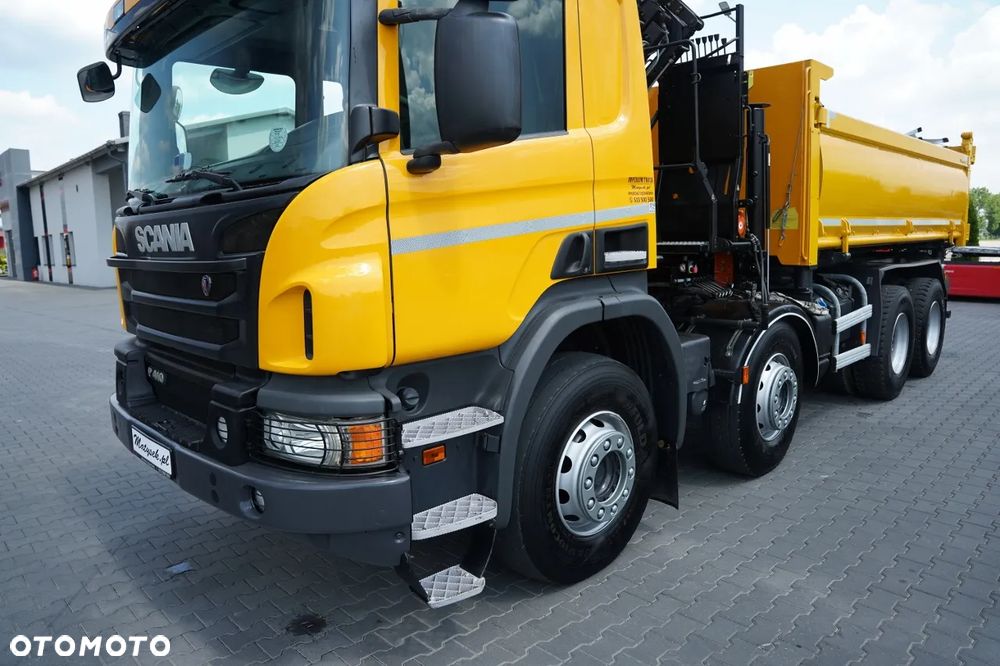 Scania P 410 / 8x4 / WYWROTKA - 6 M + HDS ATLAS 116.3  / ROTATOR / EURO 6 / - 19