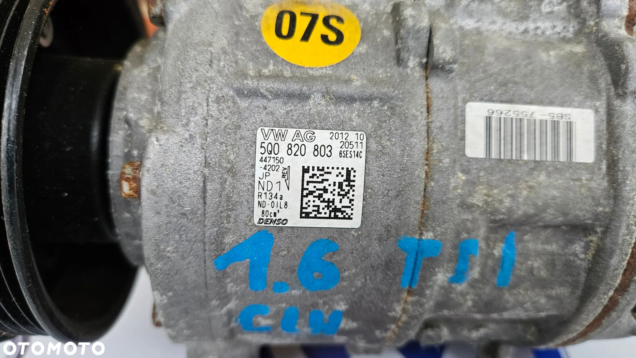 AUDI A3 8V VW GOLF 7 VII 1.6 TDI CLH Sprężarka klimatyzacji Pompa klimy 5Q0820803  DENSO - 2