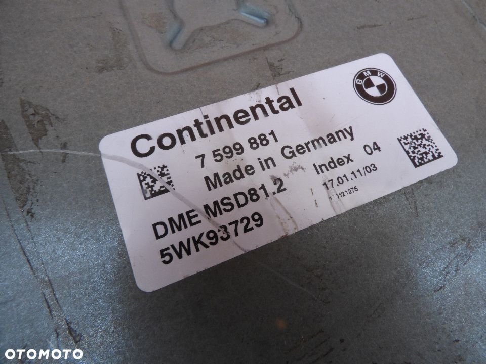 BMW E90 E91 E87 N43 KOMPUTER SILNIKA 7599881 - 3