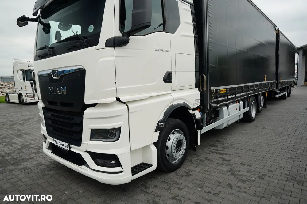 MAN TGX 26.480 / COMBINAȚIE TANDEM 120 M3 / TRAVERSE / MEGA / PUNȚĂ RIDICATĂ / ACOPERIȘ RIDICAT / CAMERĂ / + REMORCĂ WIELTON / PUNȚĂ RIDICATĂ / PUNȚI SAF - 8