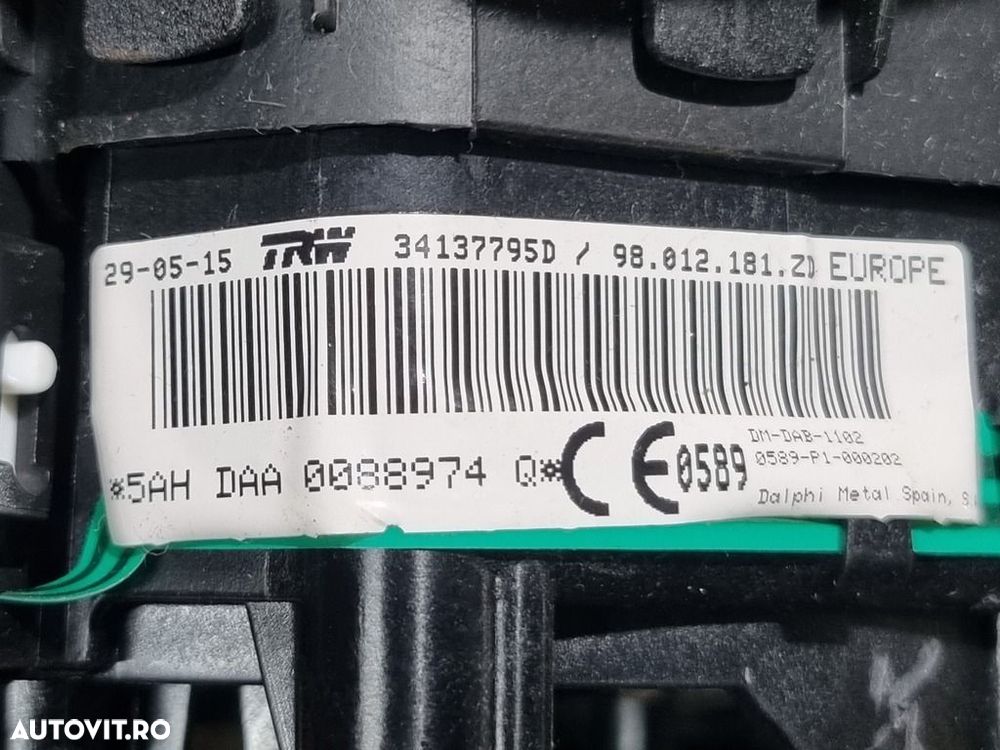Airbag volan Citroen C4 Cactus 2014 - 2017 (1483) 34137795D - 4