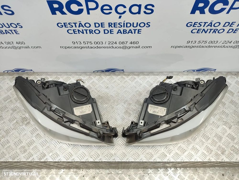 Conjunto Oticas Farois Frontal Frente Esquerda Halogenio Original BMW Serie 5 F10 Sedan Carro F11 Touring Carro 2011 a 2017 - 7